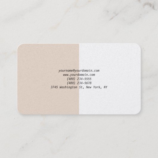 Professionele moderne Premium Parelmonogrammen Visitekaartje (Achterkant)