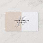 Professionele moderne Premium Parelmonogrammen Visitekaartje (Voorkant)