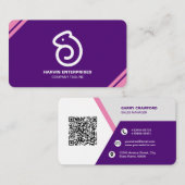 Professionele moderne QR-code Aangepast aangepast  Visitekaartje (Voorkant / Achterkant)