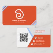 Professionele moderne QR-code Aangepast, aangepast Visitekaartje (Voorkant / Achterkant)