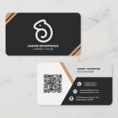 Professionele moderne QR-code Aangepast aangepast  Visitekaartje (Voorkant / Achterkant)