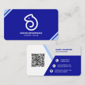 Professionele moderne QR-code Aangepast, aangepast Visitekaartje (Voorkant / Achterkant)