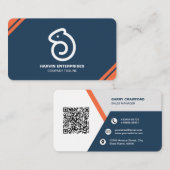 Professionele moderne QR-code Aangepast aangepast  Visitekaartje (Voorkant / Achterkant)