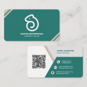 Professionele moderne QR-code Aangepast aangepast  Visitekaartje (Voorkant / Achterkant)