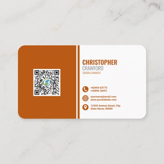 Professionele moderne QR-code, aangepast Visitekaartje (Achterkant)