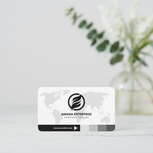 Professionele moderne QR-code, aangepast Visitekaartje (Staand voorkant)