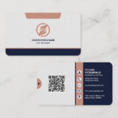 Professionele moderne QR-code, aangepast Visitekaartje (Voorkant / Achterkant)