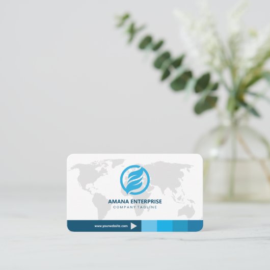 Professionele moderne QR-code, aangepast Visitekaartje (Staand voorkant)