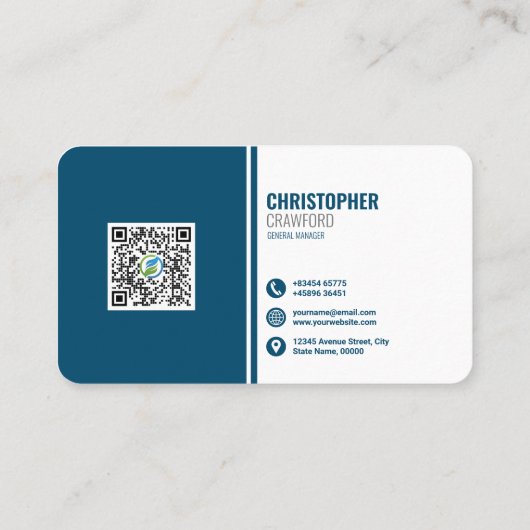 Professionele moderne QR-code, aangepast Visitekaartje (Achterkant)