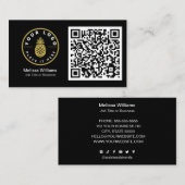 Professionele moderne QR-code, aangepaste Logo zwa Visitekaartje (Voorkant / Achterkant)