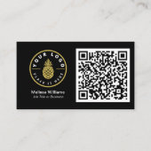 Professionele moderne QR-code, aangepaste Logo zwa Visitekaartje (Voorkant)