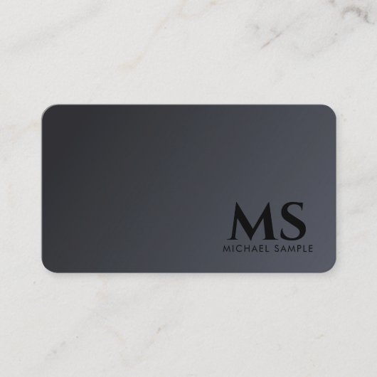 Professionele moderne QR-code Elegant zwart monogr Visitekaartje (Voorkant)