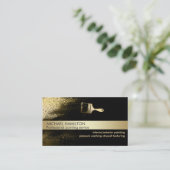 Professionele moderne QR-code schilderservice goud Visitekaartje (Staand voorkant)