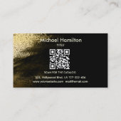 Professionele moderne QR-code schilderservice goud Visitekaartje (Achterkant)
