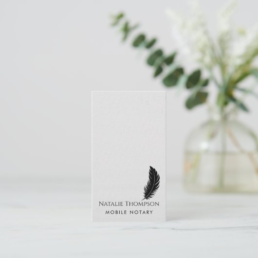 Professionele Moderne QR Code Verticale Notaris Op Visitekaartje (Staand voorkant)