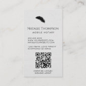 Professionele Moderne QR Code Verticale Notaris Op Visitekaartje (Achterkant)