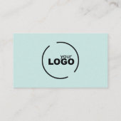 Professionele moderne QR-code voor Logo Licht Turq Visitekaartje (Achterkant)