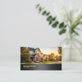 Professionele Moderne Realtor Foto Logo & QR Code Visitekaartje (Staand voorkant)