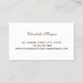 Professionele, moderne, retro bloemmenger, koken visitekaartje (Achterkant)