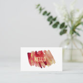 Professionele, moderne Rode en Gold-Waterverf Visitekaartje (Staand voorkant)