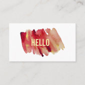 Professionele, moderne Rode en Gold-Waterverf Visitekaartje (Voorkant)