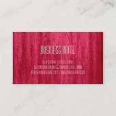 Professionele moderne rode houtnerf visitekaartje (Achterkant)