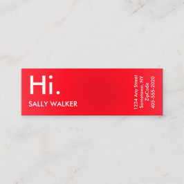 Professionele moderne rode mini-visitekaartjes mini visitekaartje