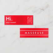 Professionele moderne rode mini-visitekaartjes mini visitekaartje (Voorkant / Achterkant)