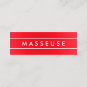 Professionele moderne rode mini-visitekaartjes mini visitekaartje (Achterkant)