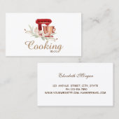 Professionele, moderne, rode mixer ventilator, kok visitekaartje (Voorkant / Achterkant)