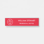 Professionele Moderne Rode Personeelsdeur Teken Deurbordje (Voorkant)