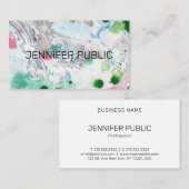 Professionele moderne roze blauwe groene rendy visitekaartje (Voorkant / Achterkant)