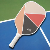 Professionele Moderne Roze Initialen Monogram Pickleball Paddle