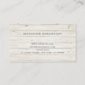 Professionele moderne rustieke kaart. Houten plank Visitekaartje (Achterkant)