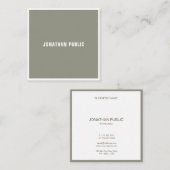 Professionele Moderne Schone Sjabloon Elegante Lux Vierkante Visitekaartje (Voorkant / Achterkant)