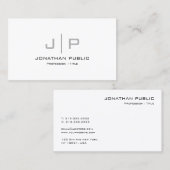 Professionele moderne schone Sjabloon monogram Visitekaartje (Voorkant / Achterkant)