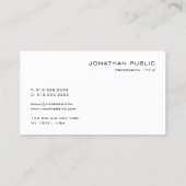 Professionele moderne schone Sjabloon monogram Visitekaartje (Achterkant)