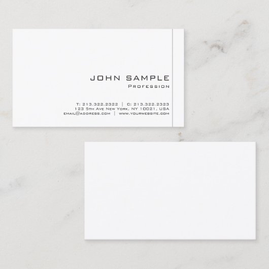 Professionele Moderne Schone Sjabloon Semi Gloss Visitekaartje (Voorkant / Achterkant)