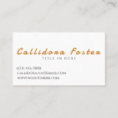 Professionele moderne schone typografie Monogram v Visitekaartje (Achterkant)