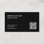 Professionele Moderne Script Make-up Artiest Visitekaartje (Achterkant)