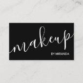 Professionele Moderne Script Make-up Artiest Visitekaartje (Voorkant)