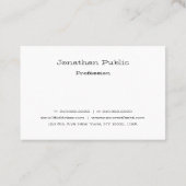 Professionele moderne script minimalistische Sjabl Visitekaartje (Achterkant)