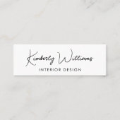 Professionele moderne Script QR-code Mini Visitekaartje (Voorkant)