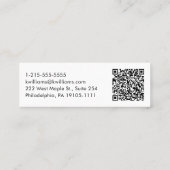 Professionele moderne Script QR-code Mini Visitekaartje (Achterkant)