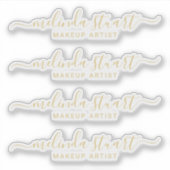 Professionele moderne scriptnaam sticker (Voorkant)