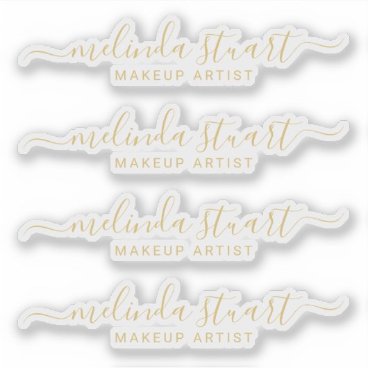 Professionele moderne scriptnaam sticker (Voorkant)