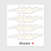 Professionele moderne scriptnaam sticker (Vel)