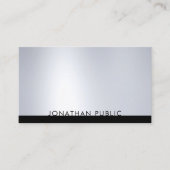 Professionele, moderne, Silver Elegant Sjabloon Visitekaartje (Voorkant)
