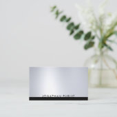 Professionele, moderne, Silver Elegant Sjabloon Visitekaartje (Staand voorkant)