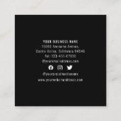 Professionele, moderne sociale media Business Logo Klantenkaartje (Achterkant)